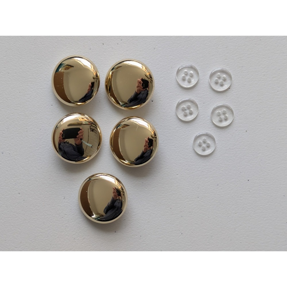 J. Crew Gold Dome Metal Buttons (Set of 5)